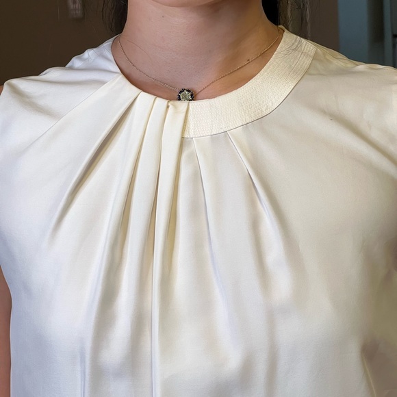 Genuine Giorgio Armani runway couture 100% silk reversible white top - Picture 3 of 15